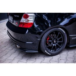 Накладки сплиттеры боковые на задний бампер на Honda Civic VII Type R / Type S